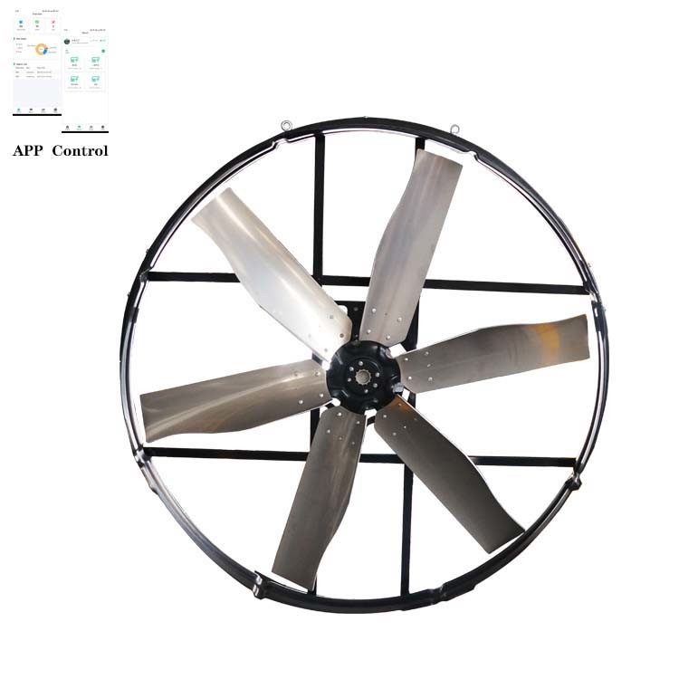 전력 2000W 산업 배기가스 팬 IP55 보호 수준 60mm 파이프 설치 회전 속도 345r/min