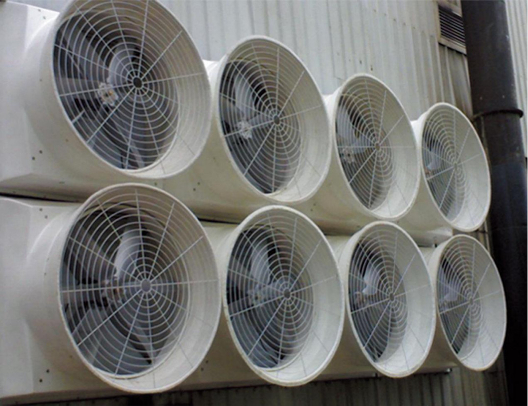 850W 48'6.4m3/h 공기 부피/W 및 IP55 보호 수준의 배기가스 팬