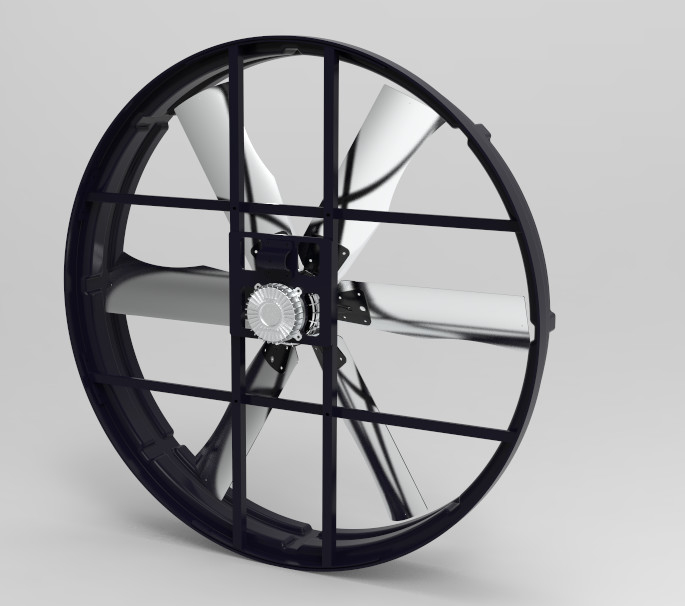 고효율 산업용 패널 팬 3Φ 380V 50Hz 전원 공급 장치 및 60m3/h의 뛰어난 풍량