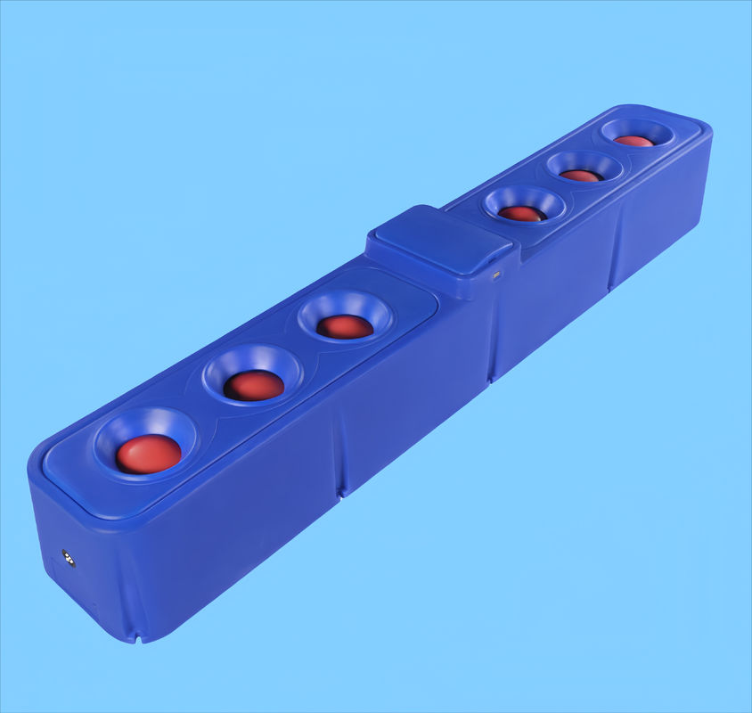 가축용 물통 TPT401BLH은 파란색의 염증에 저항하는 통로로 6개의 구멍이 있습니다.