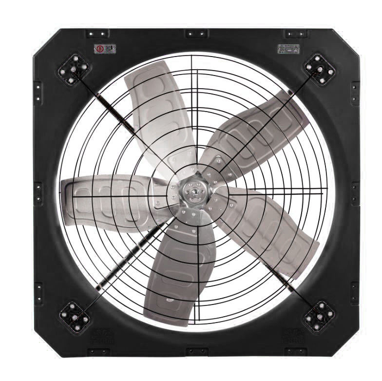 610RPM 회전 속도 직동 모드 및 50-60HZ 주파수의 가축 환기 팬