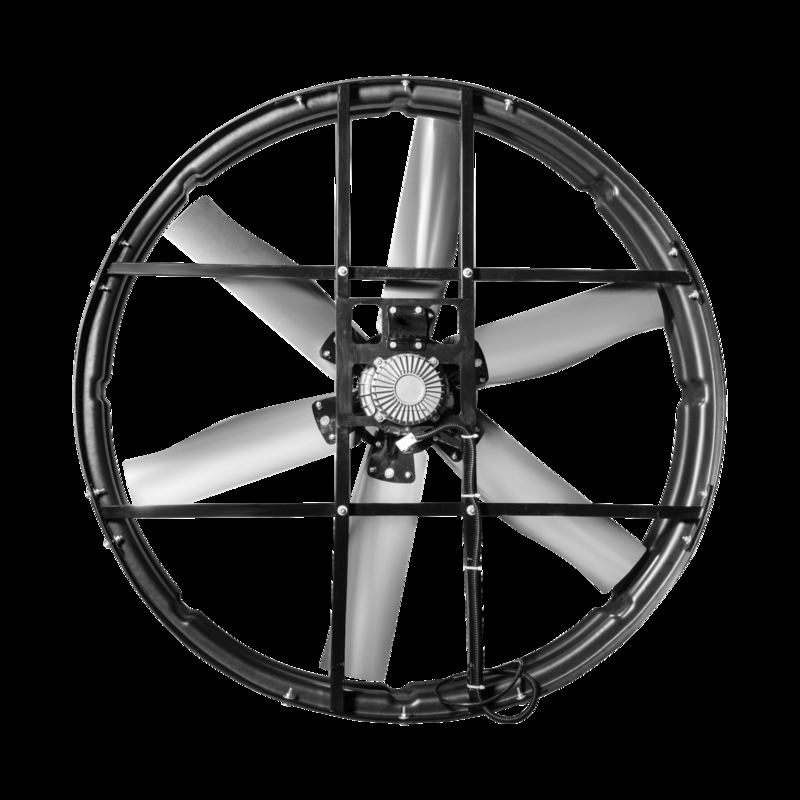 2000W 72 패널 팬 IP55 보호 수준 및 산업 배기가스 회전 속도 345r/min