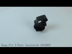 충격 등급 전기 울타리용 노란색 및 검은색 강철 기둥 단열기