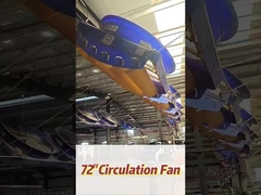 345RPM 회전 속도 강력한 2000w/2.7hp 모터와 함께 산업 팬